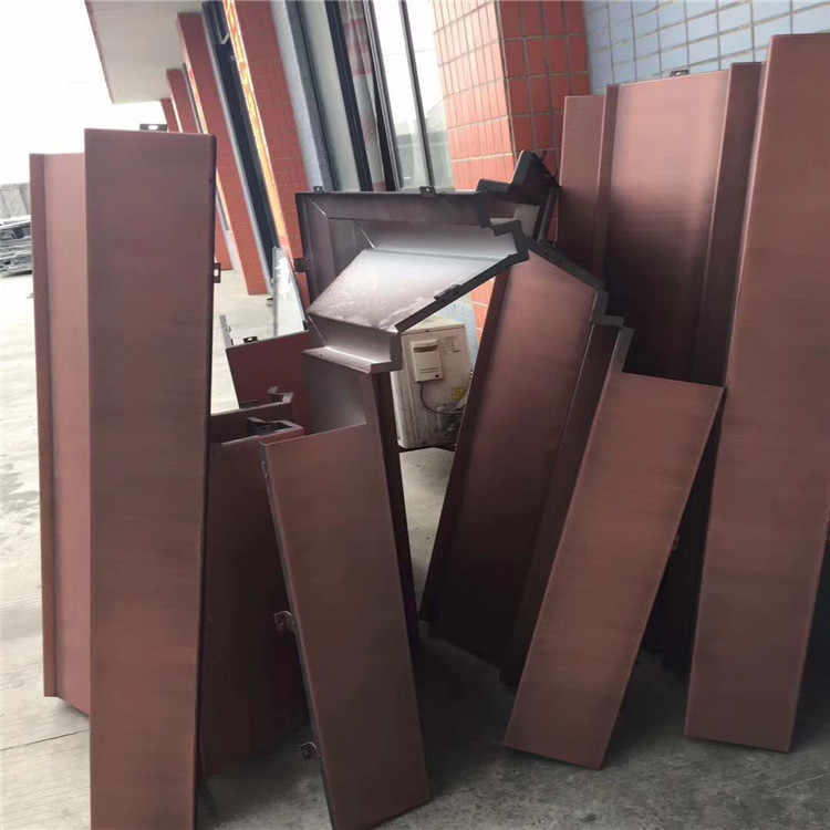 福建铝乐拉丝铜色铝单板罩加工-专业生产企业