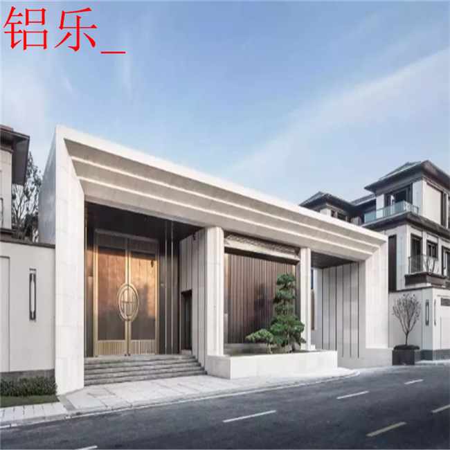 海口小区外墙铝单板，售楼部铝单板效果图